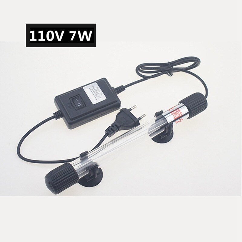 13W Aquarium Uvc Lamp Lichten Sterilisator Uv Lamp Verlichting Aquarium Bactericide Desinfectie Waterbehandeling Purifier 110V/220V: 7W 110V US