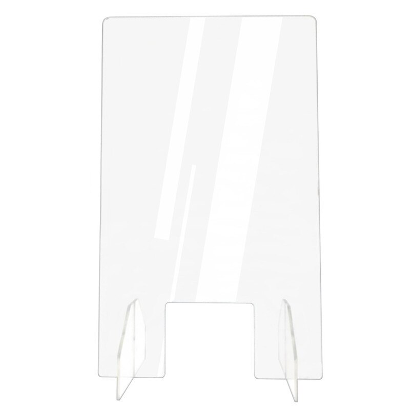 30x50cm Acrylic Clear Counter Perfection Reception Side Counter Sprayed UV Cut Transparent Desk Divider