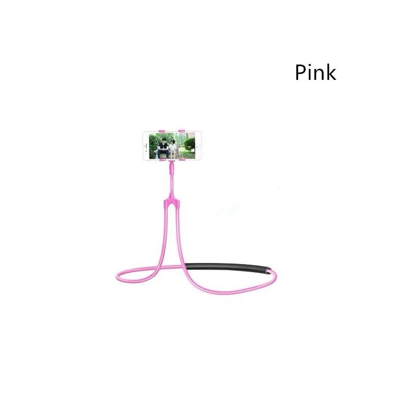 Paese delle destino Lazyer Collo Supporto Del Telefono con Pendente Al Collo E cavezza per il iPhone Xiaomi Flessibile Vita Del Telefono Appeso Staffa Del Basamento: Colore rosa