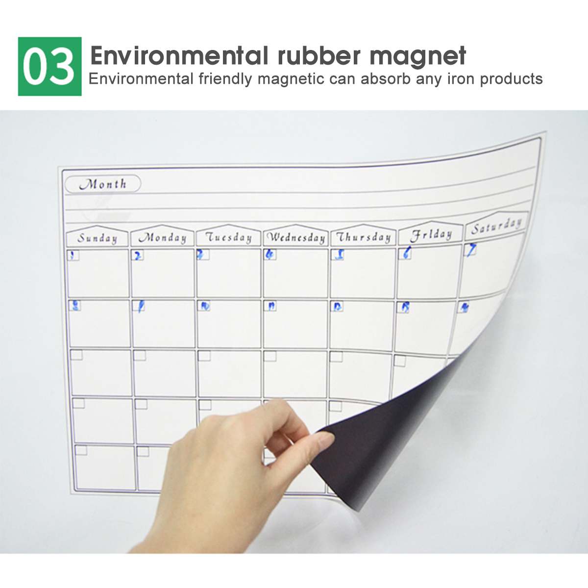 Herbruikbare Magnetische Kalender Board Voor Koelkast Wekelijkse Maandelijkse Planner Whiteboard Board Schema Sticker Voor Thuis Keuken Kantoor