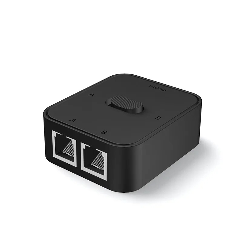 2 Hafen 1000 Mbit/s Gigabit Netzwerk schalten RJ45 schalten Netzwerk Splitter Kabel Verlängerung Wähler Energie kostenlos 2 Weg Adapter Stecker: Weiß