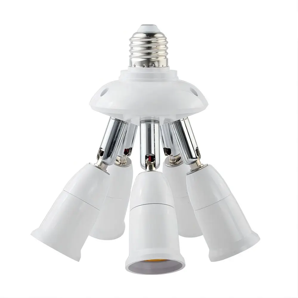E27 LED-Glühbirnen-Lampenfassung, 2 Zoll, 1/3 Zoll, 1/4 Zoll, 1/5 Zoll, E27-Sockel, Splitter, LED-Lampenfassung, Glühbirnen-Adapterhalter: Brown