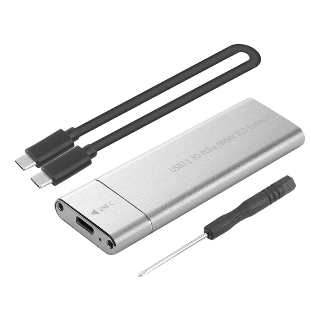 10 gbps usb 3.1 gen 2 to m .2 nvme ngff pcie ssd kabinet nvme m-nøgle til type c solid state drive adapter taske til nvme  m2 ssd 2280