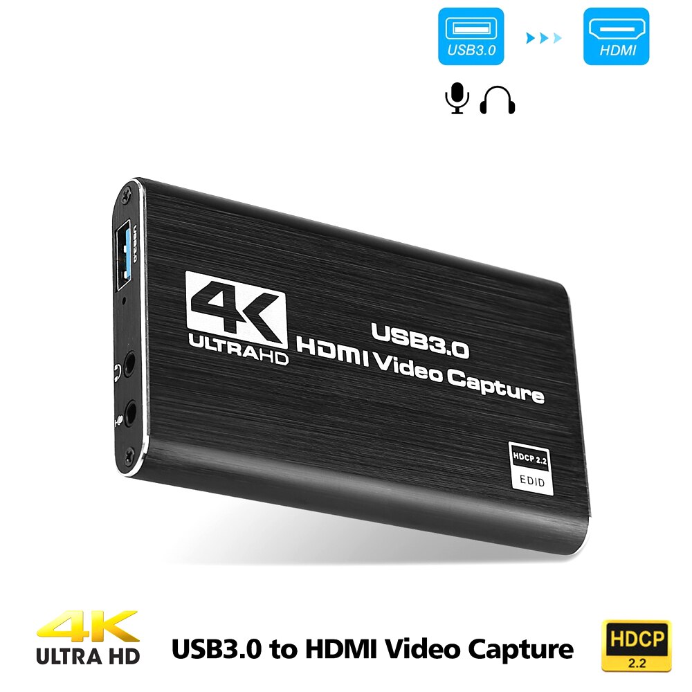 Newest HDMI Video Capture Card 4K Screen Record USB3.0 1080P 60FPS Game Capture Device
