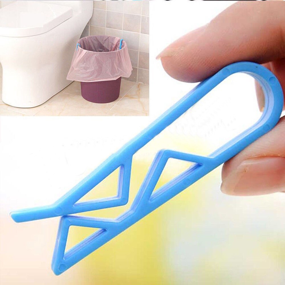 2PC Practical Waste Basket Clamp Garbage Rubbish Bag Anti-Slip Fixation Clip Holder For Kitchen Accessories Practical Waste#60