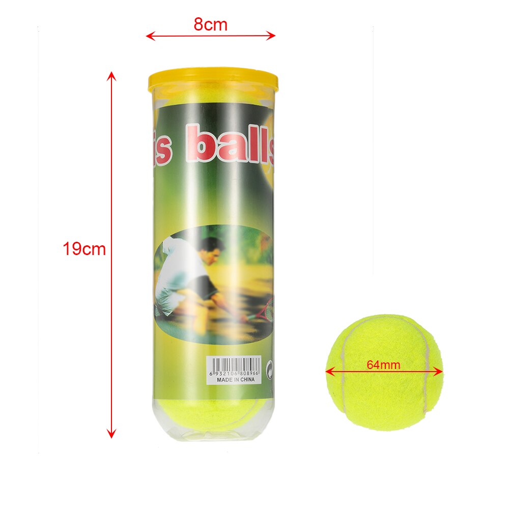 3 stk/boks tennis treningsball trening høy spenst trening slitesterk tennisball nybegynner konkurranse treningsballer