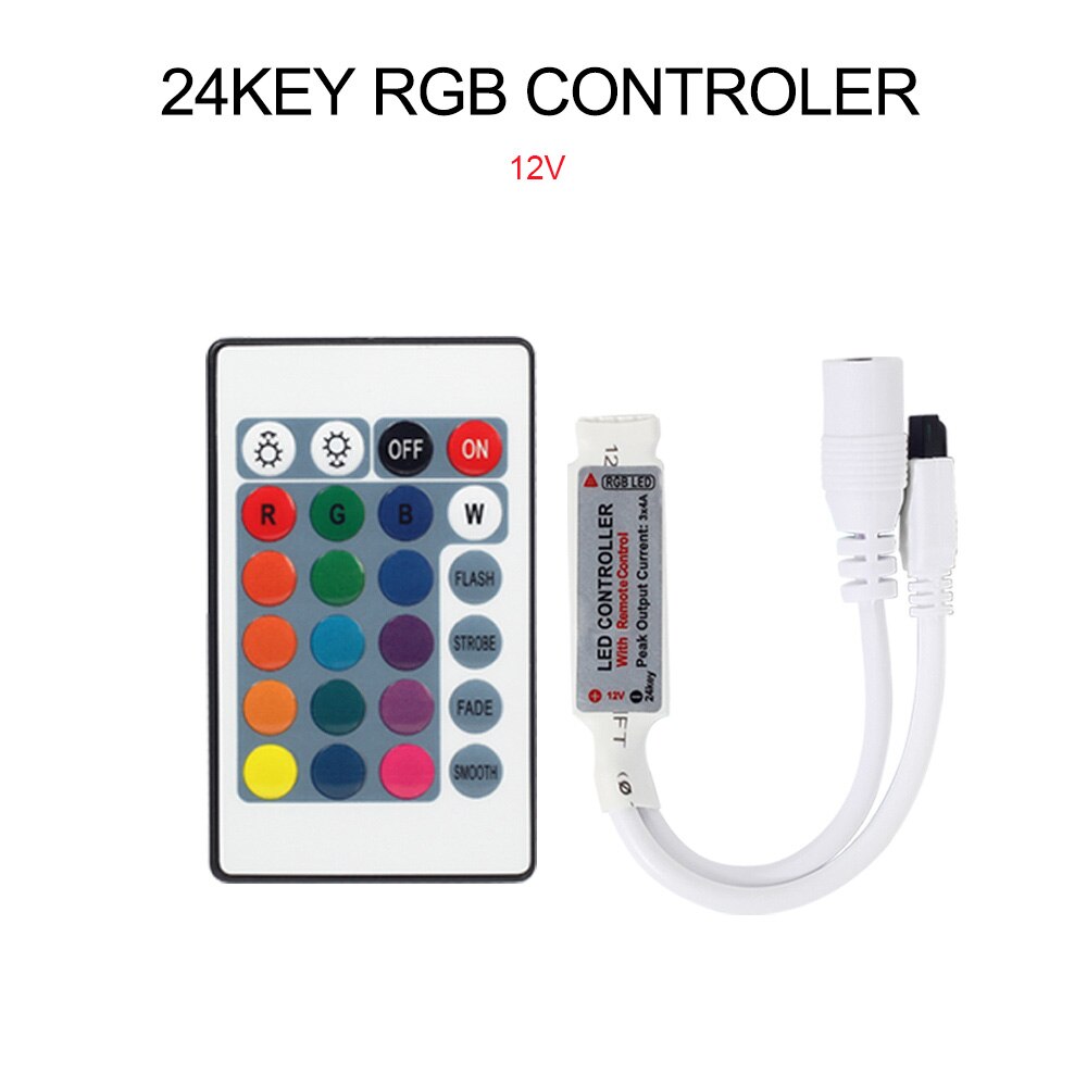 DC 12V-24V Led Controller 44 Keys 24 Keys LED RGB Controler 11 Keys 17 Keys RF Remote Dimmer For RGB 3528 5050 RGBW LED Strip