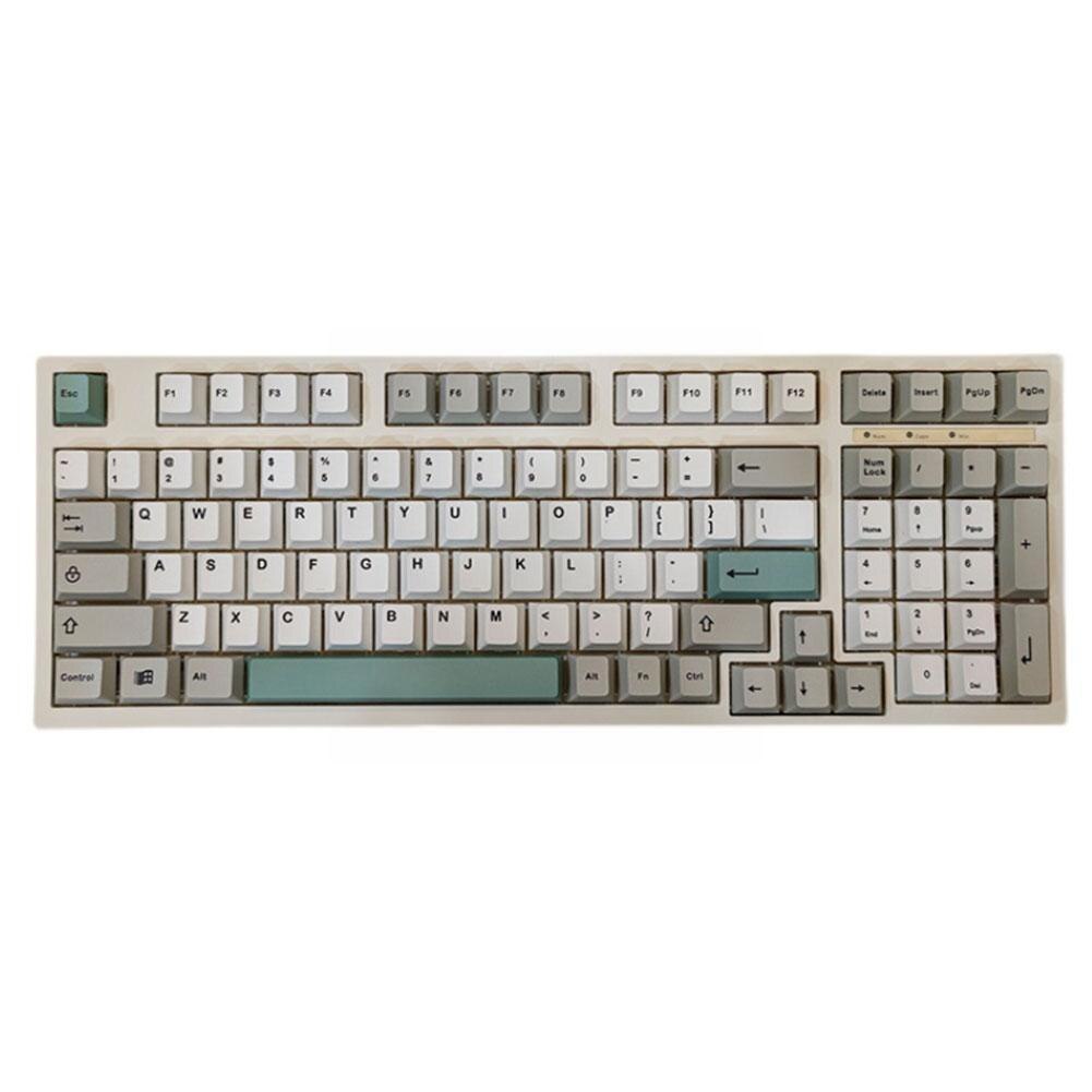 126/134 Keys/set 9009 Retro Gray White Keycaps PBT Dye Sublimation Key Caps For MX Switch Mechanical Keyboard QX XDA Profile ISO