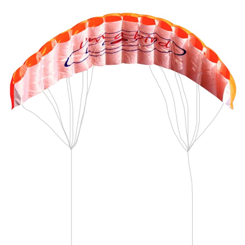 Cometas de doble línea, deportes voladores, playa, diversión al aire libre, doble línea de acrobacias, paracaídas, Arco Iris, deportes, cometa de playa, Kitesurf al aire libre: Orange