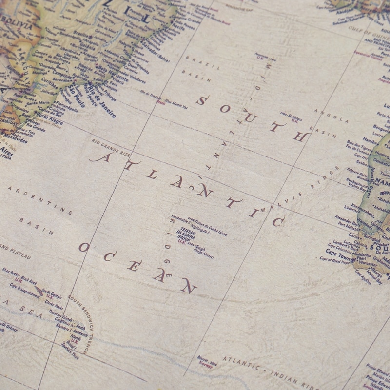 Vintage Retro Matte Kraft Paper World Map Antique ... – Grandado