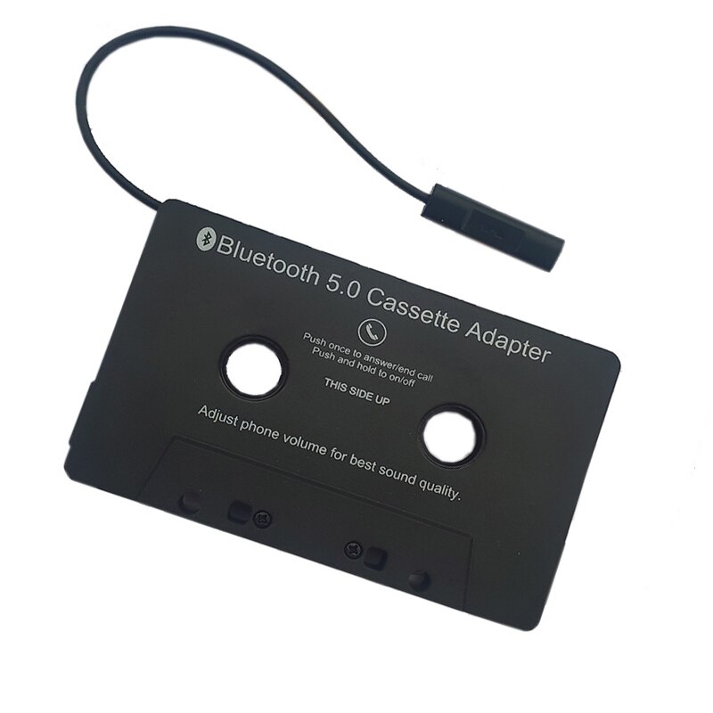 Universal Car Tape Audio Cassette Aux Adapter Smartphone Cassette Adapter Bluetooth 5.0 Converter With LED Button Controlling