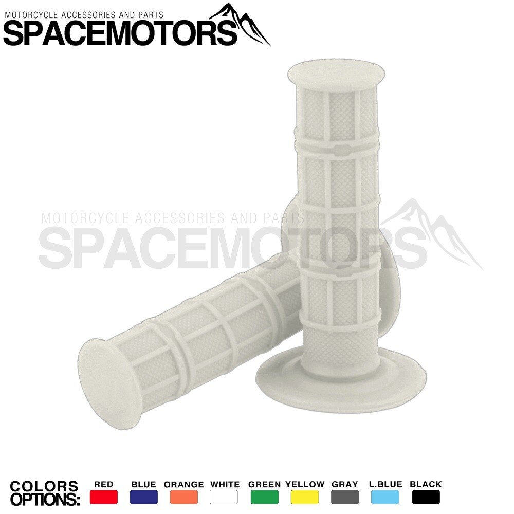 Green ruber grips for motorcycle handlear fit for motocross enduro supermoto pitbike dirt pit bike KX KL KLX KLZ 125 150 300 350: White