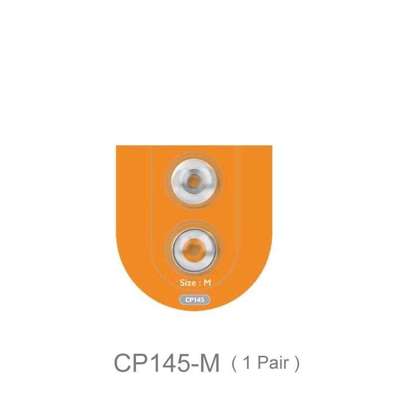 Spinfit CP145 CP-145 Gepatenteerde 360 Graden Gratis Rotatie Siliconen Oordopje 4.5Mm Nozzle Dia Voor Dunu/Jvc/Oortelefoon: CP145-M 1Pair