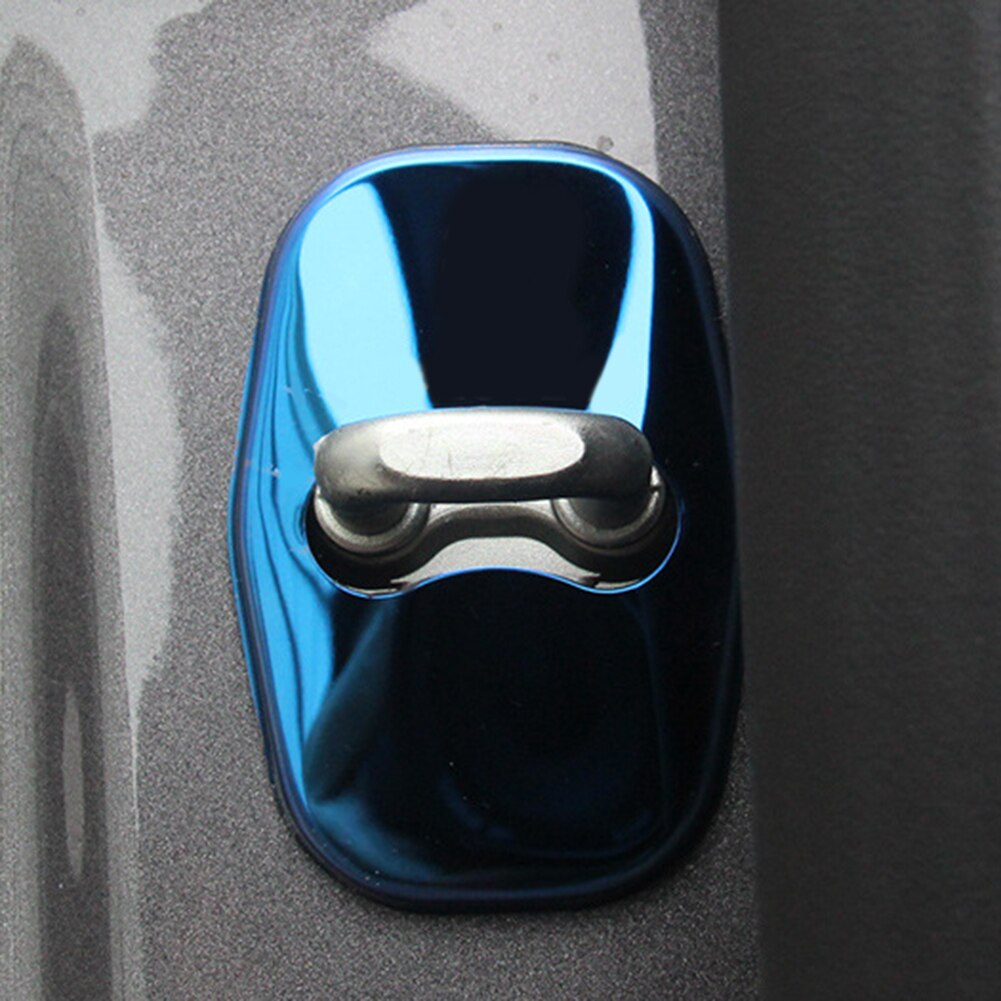 4Pcs Stainless Steel Car Door Lock Sticker Cover for Peugeot 301/308/407/508