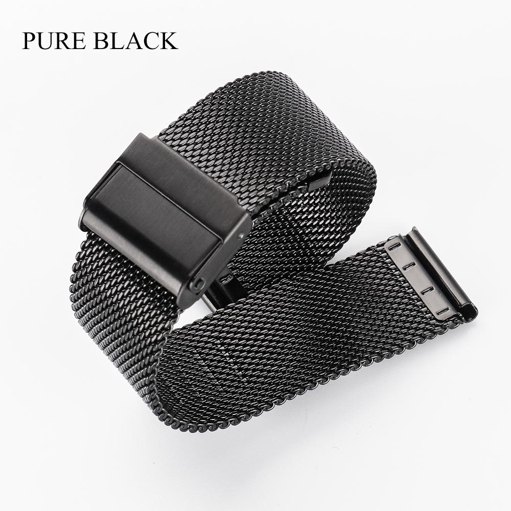 Milanese horlogeband 18mm 20mm 22mm universeel roestvrij staal metaal iwatch band band armband accessoires zwart roségoud zilver