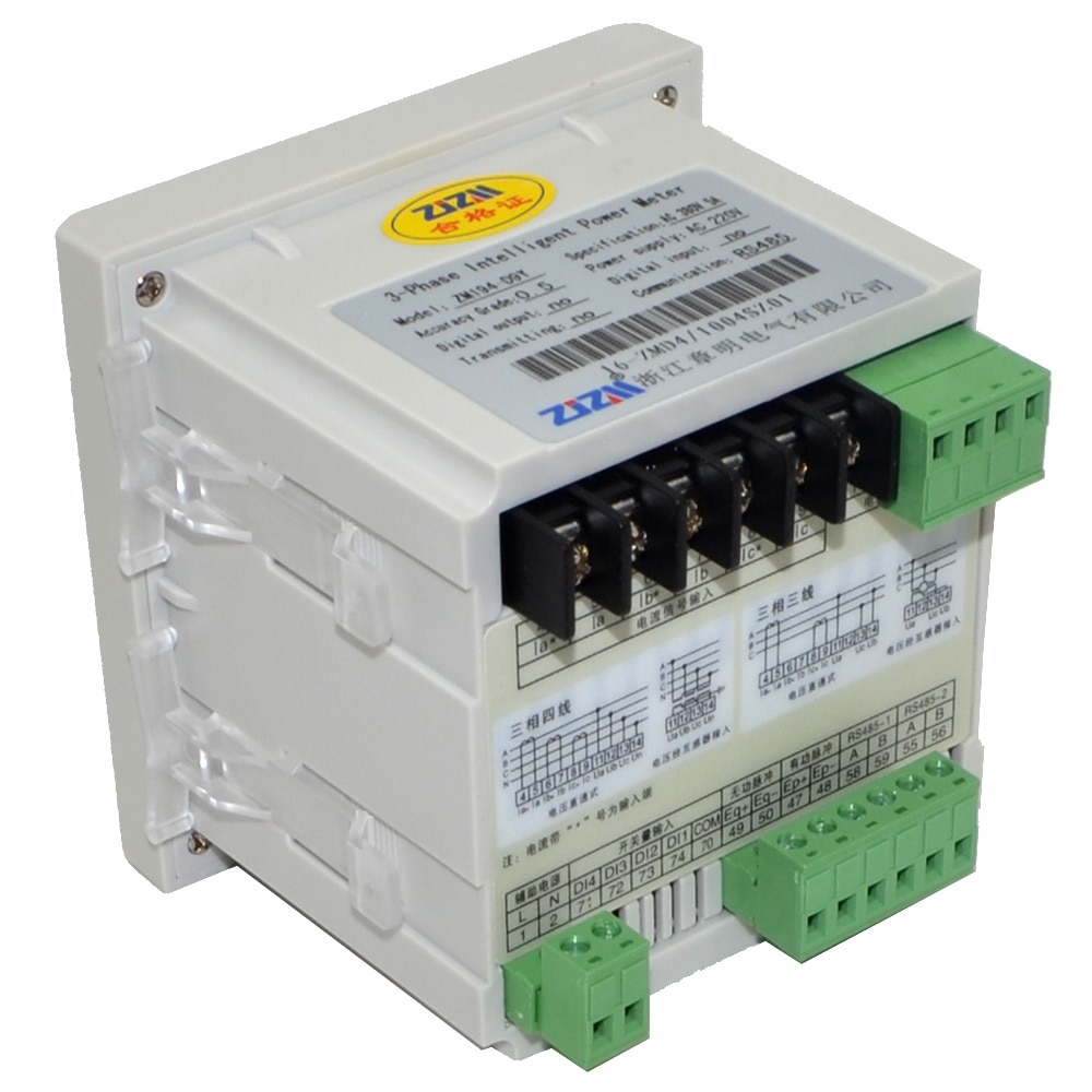 Multifunktions-Digital-Messgerät 3-Phase – Volt/Ampere/Frequenz, RS-485, Impulsausgang, Für Energiemanagement & Gebäudeautomation