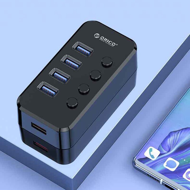 Orico SWU3-4A 12W/24W USB3.0 Hub Onafhankelijke Vo... – Grandado