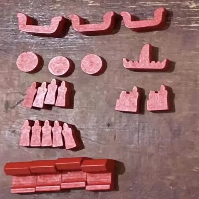 1 set di accessori per giochi da tavolo da gioco colorati con marchio in legno: Grigio chiaro