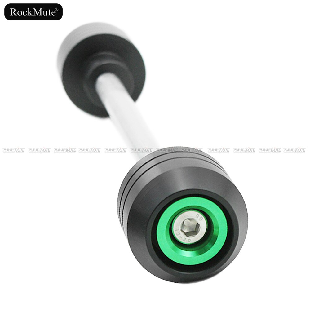 Deslizadores de horquilla de rueda de eje delantero/trasero, Protector contra choques para Yamaha YZF-R6 2003 2004 2005 YZF R6, protección contra caídas de motocicleta: Front Green