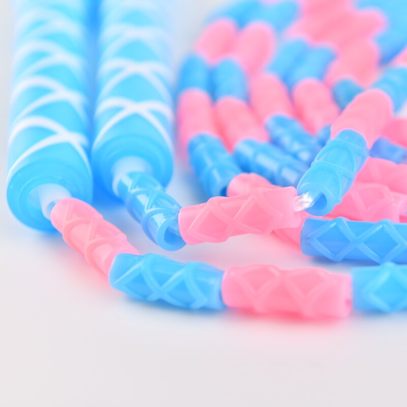 beautiful beads jump rope kids children skip skipping rope soft pvc colorful beading beaded fancy skill performance trick