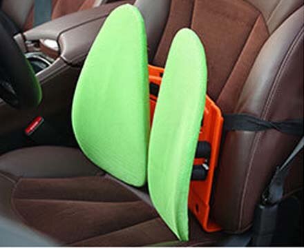 Bilsæde lændestøtte universal ventilativ sædehynde til kontorindustriens interiør tilbehør: Grøn og orange
