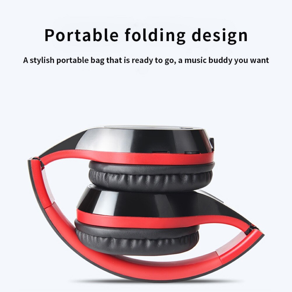 Folding Wireless TF Card Bluetooth 5.0 Stereo Music Headphone Sports Headset