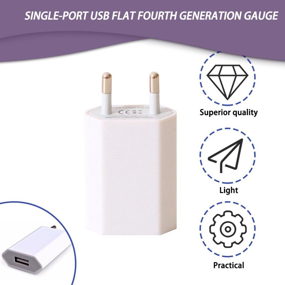 Drikkbar usb-havn hurtigladeruttak 5v 1a usb Europa veggladeradapter til iphone 7/6s/6s Plus /6 Plus