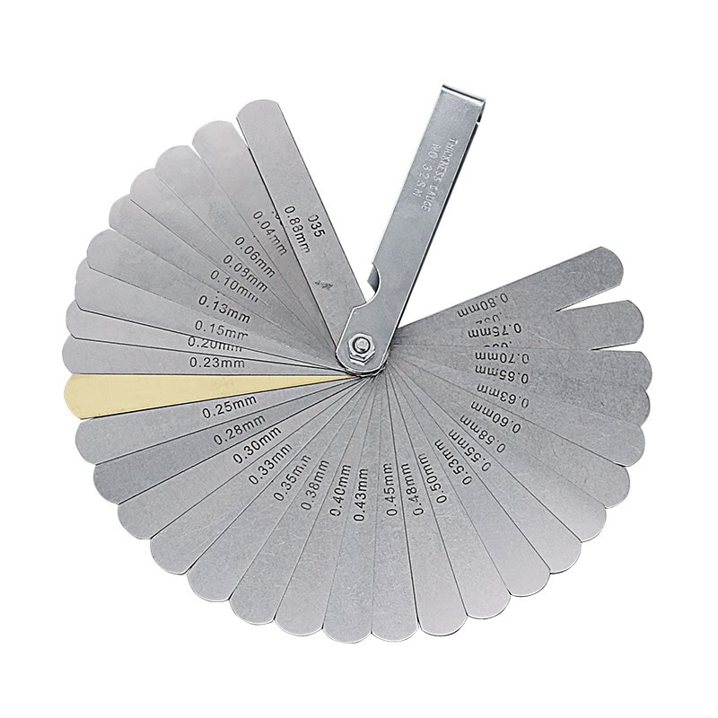 32 stk område følemåler ventil undervisning følermåler 0.04-0.88 mm gap størrelse  .0015-.035 ark