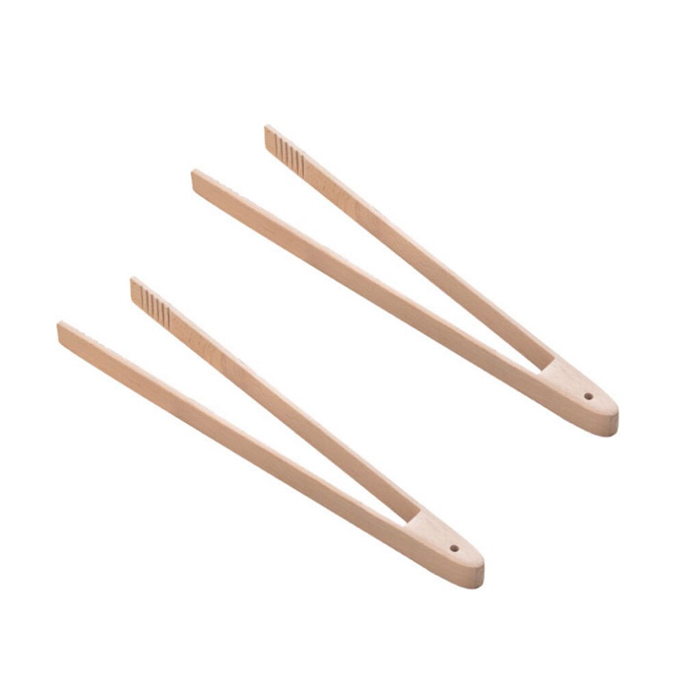 2 pc bamboe kooktangen voor in de keuken, barbecue-gereedschap, salade, spek, biefstuk, brood, cake, houten clip, keukengereedschap voor thuis: M