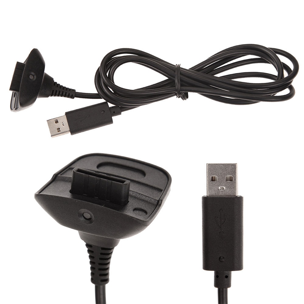 For Xbox 360 Wireless Remote Controller Charging Cable 1.5m USB Charging Adapter Charger Replacement Cables