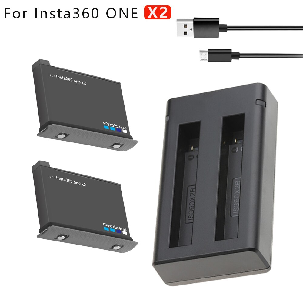 1800mAh battery pack for Insta360 ONE X2 rechargeable lithium battery Insta 360 X2 panoramic camera fast charger accessory
