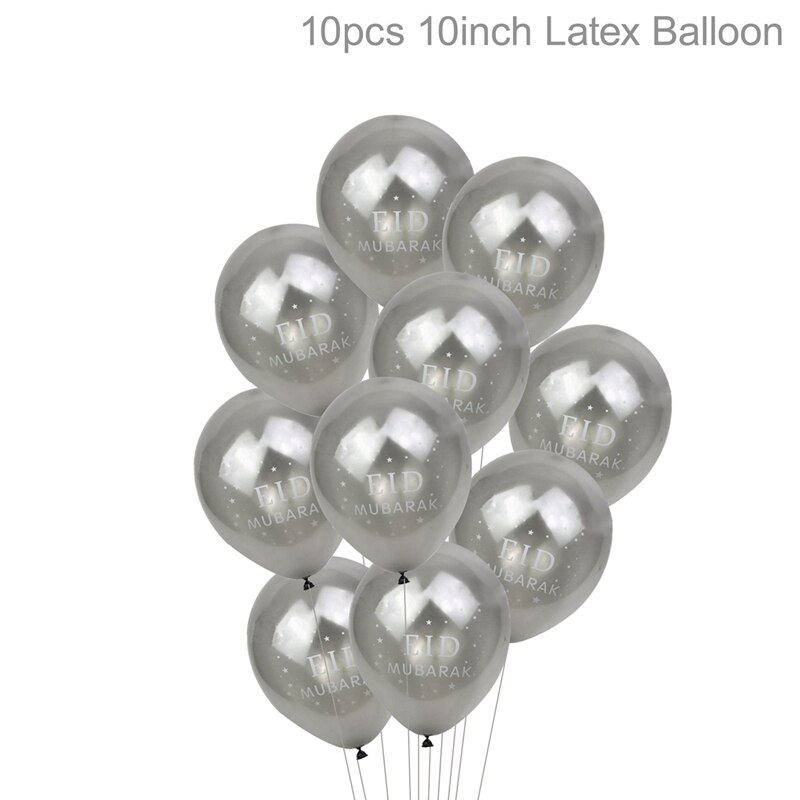 Fengrise Eid Mubarak Ballon Kareem Glücklich Ramadan Dekoration Muslim Islamischen Muslimischen Festival Ballon Ramadan Ballon Hilfe Mubarek: eid murbark silver