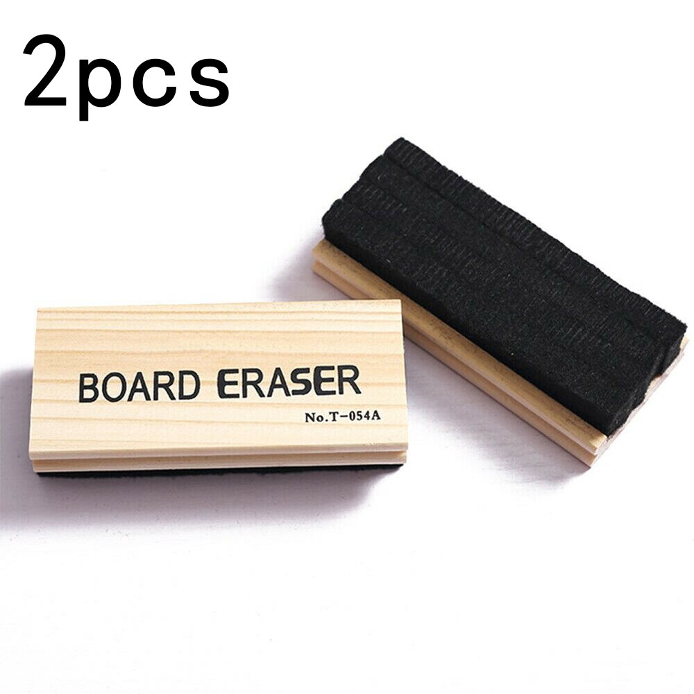 2pcs Blackboard Whiteboard Eraser Rubber Chalkboard Duster Cleaner School Supply