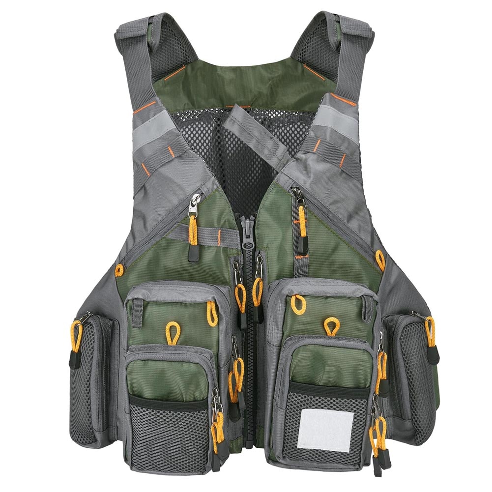 Fly Fishing Vest Adjustable Mesh Multi-Pocket Breathable Jackets Multi Function Outdoor Fishing Gear Equipment