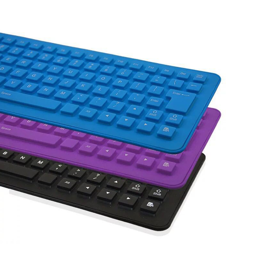 85 Key USB Mini Flexible Silicone Folding PC Wired Keyboard for Notebook US Foldable Portable Wired English Keyboard