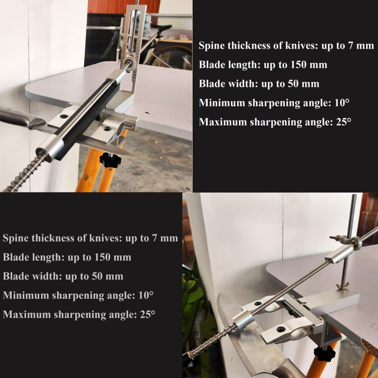 Affûteur de couteaux d'angle Apex, outils de cuisine, système d'affûtage de couteaux avec ensemble de pierres diamantées, S09, , partenaires professionnels