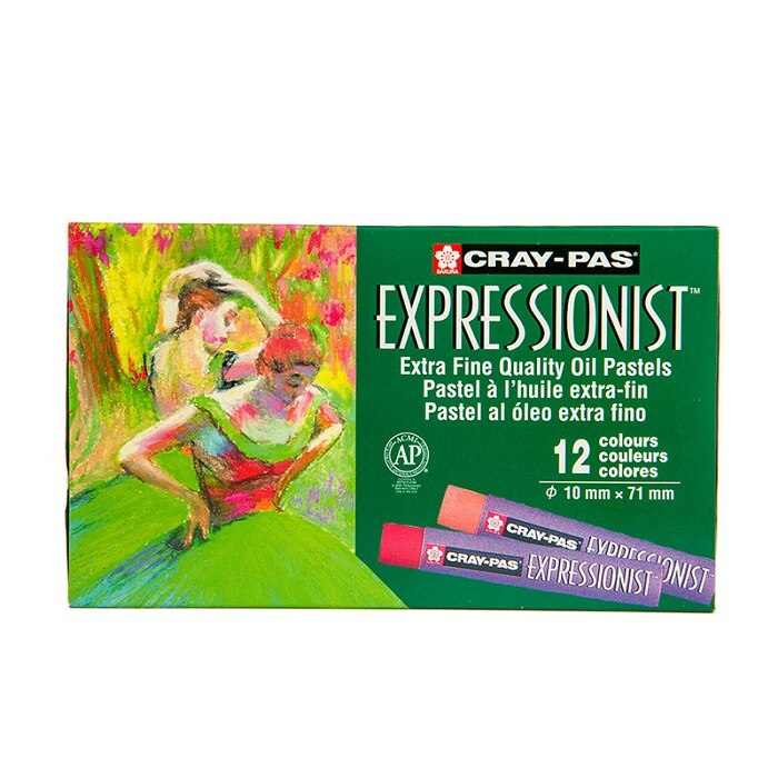 Sakura olje pastell sett xlp 12/16/25/36/50 stykker cray-pas ekspresjonistisk assortert farge låve graffiti farge fargestiftdrakt: 12 farger