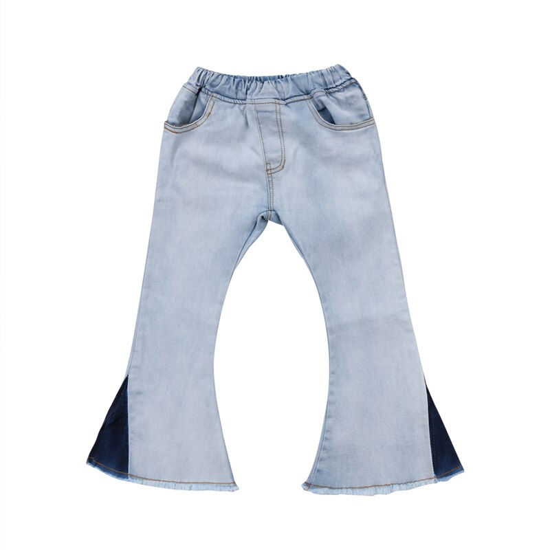 CANIS nueva niños pequeños pantalones acampanados niñas bebé-pantalones vaqueros de pierna ancha Pantalones: Blanco / 6 años