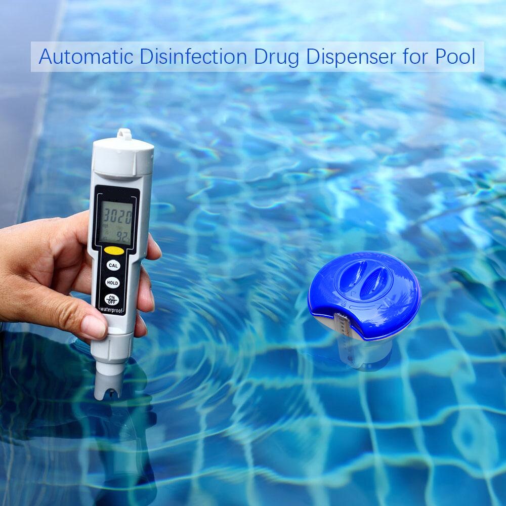 distributore di linguette galleggianti per cloro e bromo da 5 pollici con termometro distributore di cloro chimico galleggiante per piscina