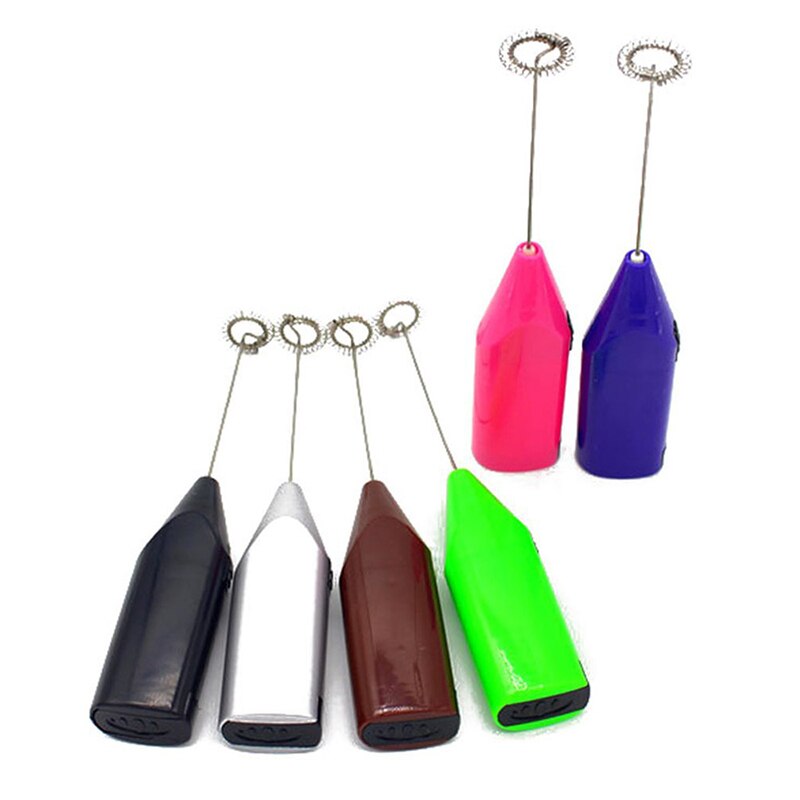 1pc MEZCLADOR PARA café, leche y bebidas mezclador eléctrico huevo batidor vaporizador espuma Mini agitador con mango práctico herramienta de cocina