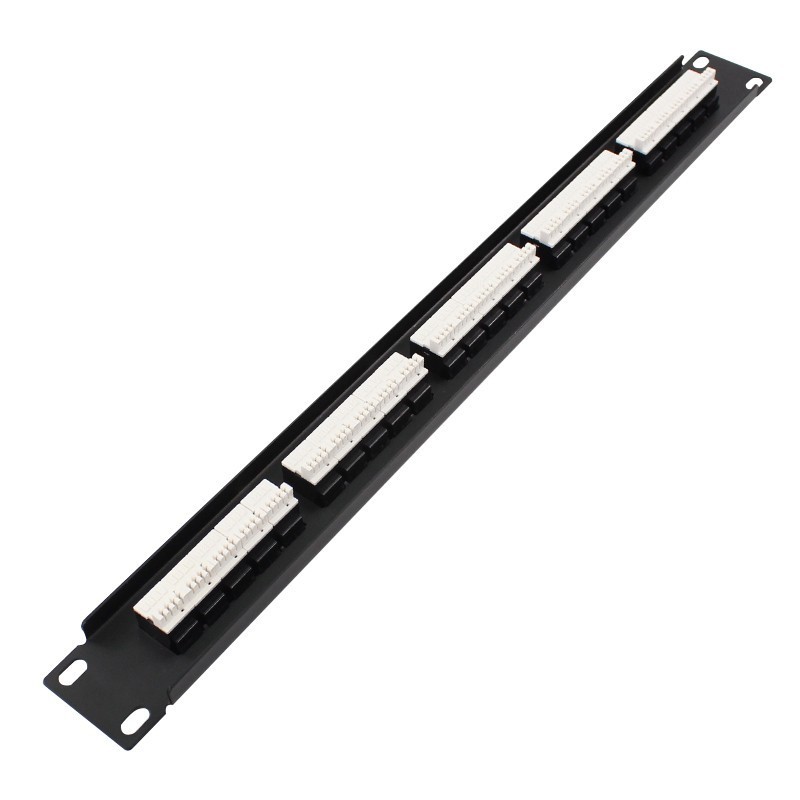 19&quot; Cabinet Rack 25 Port Telephone Patch Panel Modular 110 Voice Distribution Frame RJ11 4C Cable Adapter Modular Keystone Jack