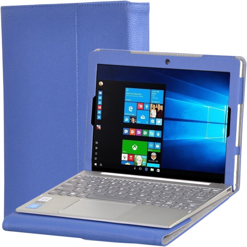 Protective Cover For Lenovo ideapad D330 Case Leather Cover 10.1 inch PC Tablet Keyboard Protective Shell Case: Blue