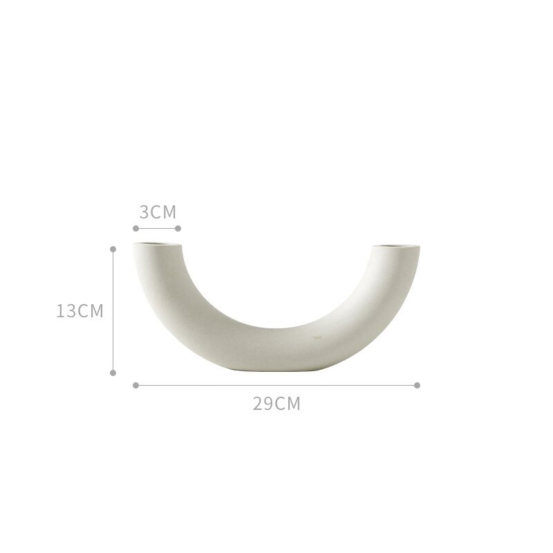 Jarrón de cerámica de estilo nórdico para decoración del hogar, maceta de cerámica blanca para decoración del hogar, jarrones de arte, artesanías,: A