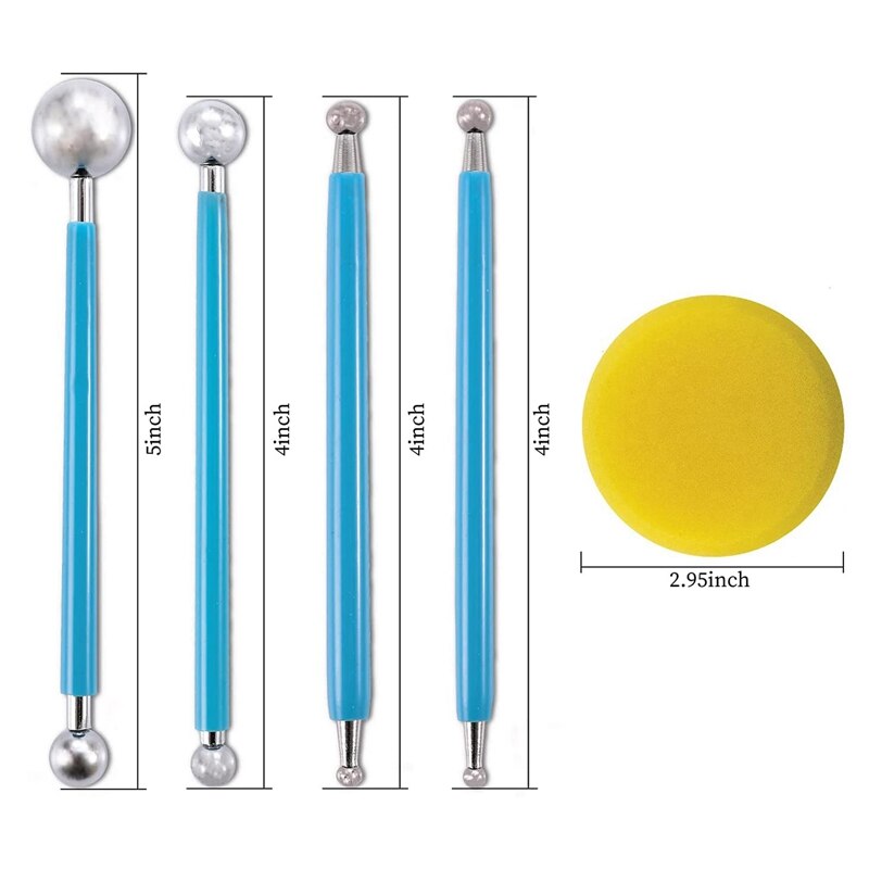 Herramienta de tallado de cerámica de 24 piezas, herramienta de mango de madera, adecuada para pintura en roca, modelo de arcilla de cerámica, arte de uñas en relieve DIY