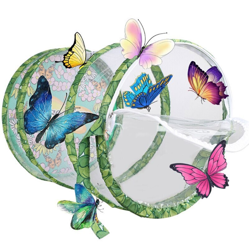 Insect and Butterfly Habitat Cage Terrarium Insect Mesh Cage Bug Terrarium House See Through Easier Garden Growing Kits