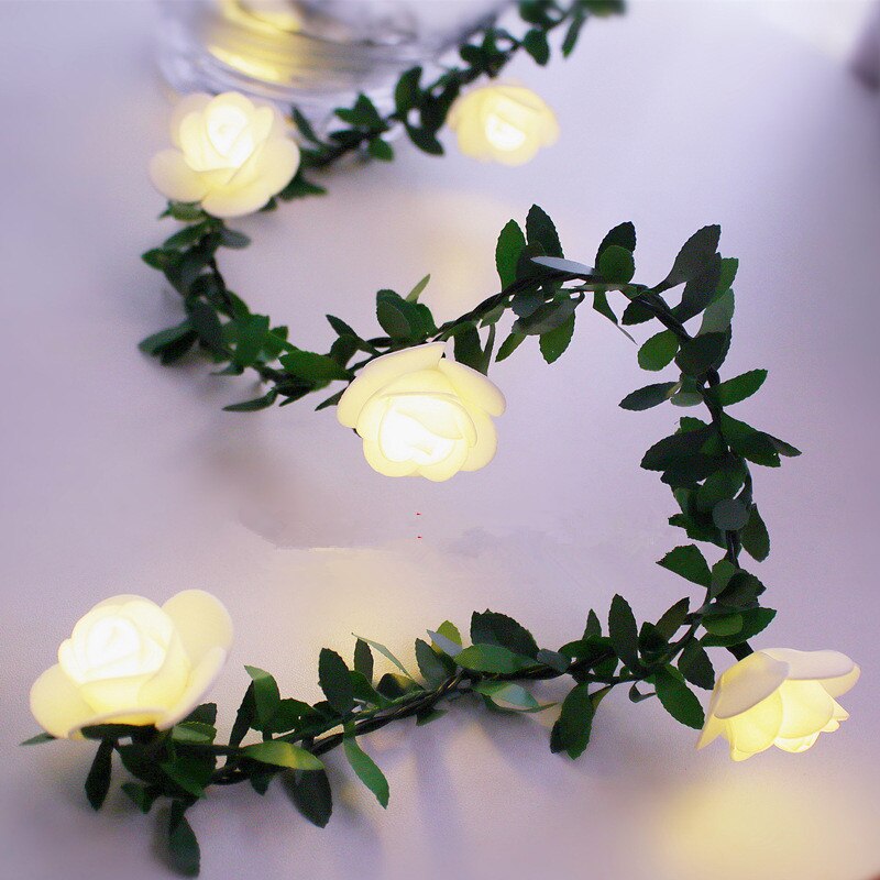 20/40LED Rose Blume LED Gebühr Schnur Lichter USB Akku Betrieben Hochzeit Weihnachten Lichter Girlande Dekorationen für Zu Hause Ich bin Freien