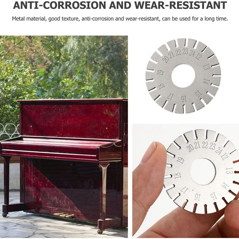 Piano String Measurer Stainless Steel Piano Tuner Piano String Tuning Accessory Fits Most Pianos