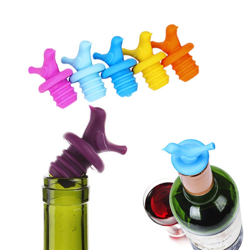Tapón de silicona para botella de vino, de grado alimenticio tapón para botella de cerveza, tapas para botellas, selladores, libre de goteo, tapón para mantenimiento fresco, accesorios de herramientas de cocina
