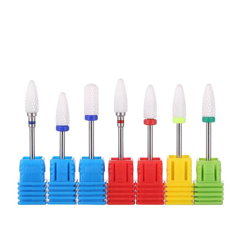 Nail Cone Tip Ceramic Drill Bits Electric Manicure Drills Sander Tools Manicure Pedicure Grinding Head Sander Tool