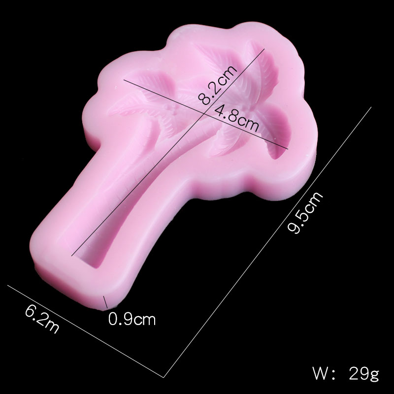 Drie stijlen van kokospalm siliconen mal DIY fondant, klei, gips, hars, kaars, zeep ambachten, decoratieve siliconen mal